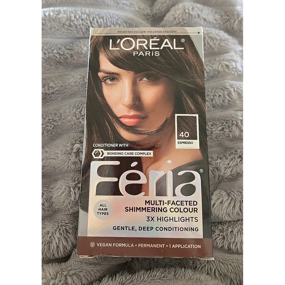 L'Oreal Paris Feria Multi-Faceted Shimmering Hair Color 40 Espresso Deeply Brown